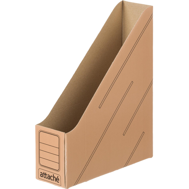 Лоток вертикальный Attache 75мм бурый с диз-м 4шт/уп (сборн) гофрокарт