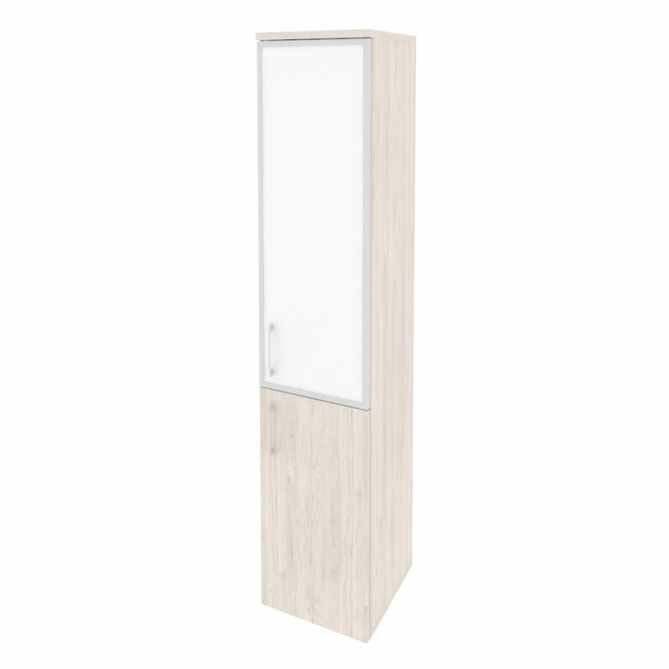 Onix Шкаф высокий узкий правый O.SU-1.2 R (R) white Денвер Светлый/Стекло White 400*420*1977 Onix Шкаф высокий узкий правый O.SU-1.2 R (R) white Денвер Светлый/Стекло White 400*420*1977