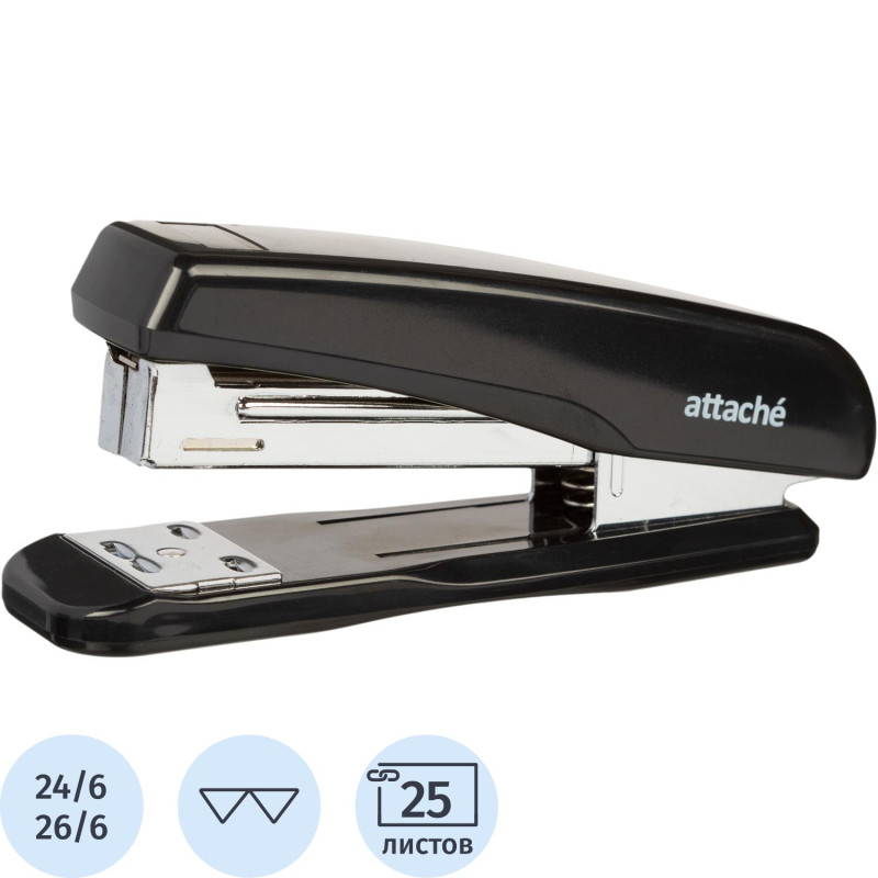 Степлер ATTACHE 8215 (N24/6&amp;26/6) до 25 лист. черный