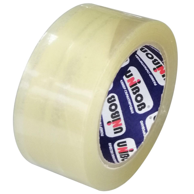 Клейкая лента упаковочная 48 мм х 50 м UNIBOB 60 мкм прозрачная 6шт/уп
