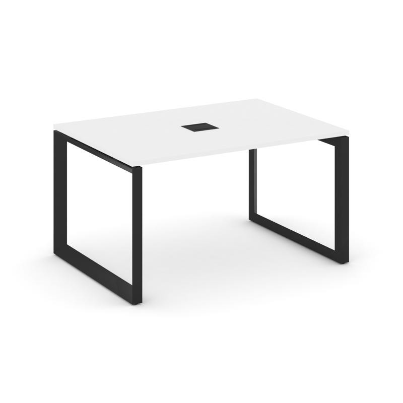 Style Project Стол переговорный SN-59O.SPRG-004 Белый/Металл Черный 1580*980*750