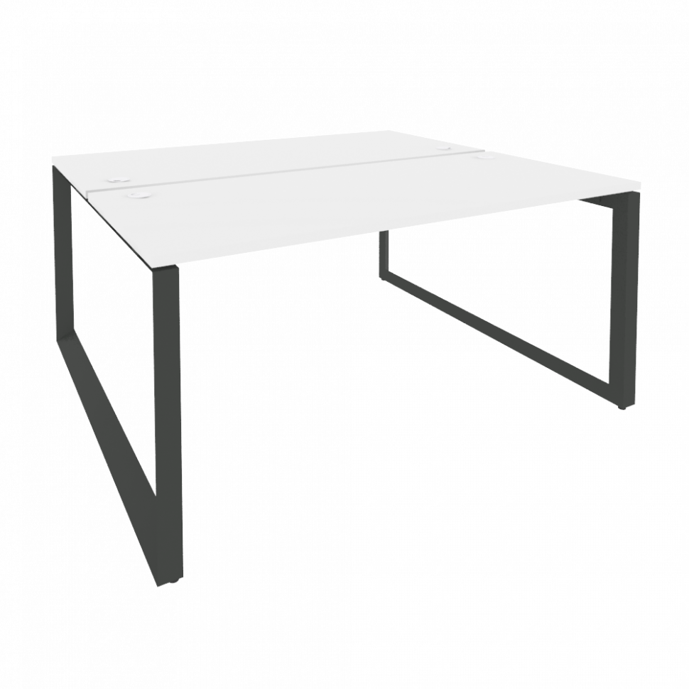 Onix Рабочая станция на О-образном м/к O.MO-D.RS-2.4.7 Белый Бриллиант/Металл Антрацит 1580*1475*750