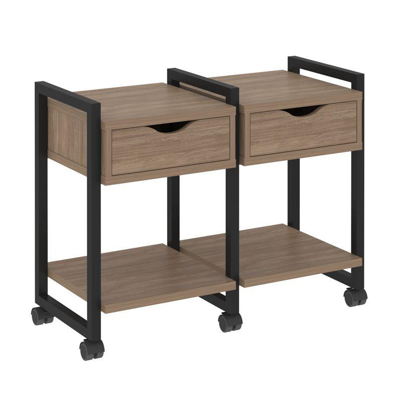 Loft Тумба на колесных опорах VR.L-TN-1.K Дуб Аризона/Металл Черный 970*460*767 Loft Тумба на колесных опорах VR.L-TN-1.K Дуб Аризона/Металл Черный 970*460*767