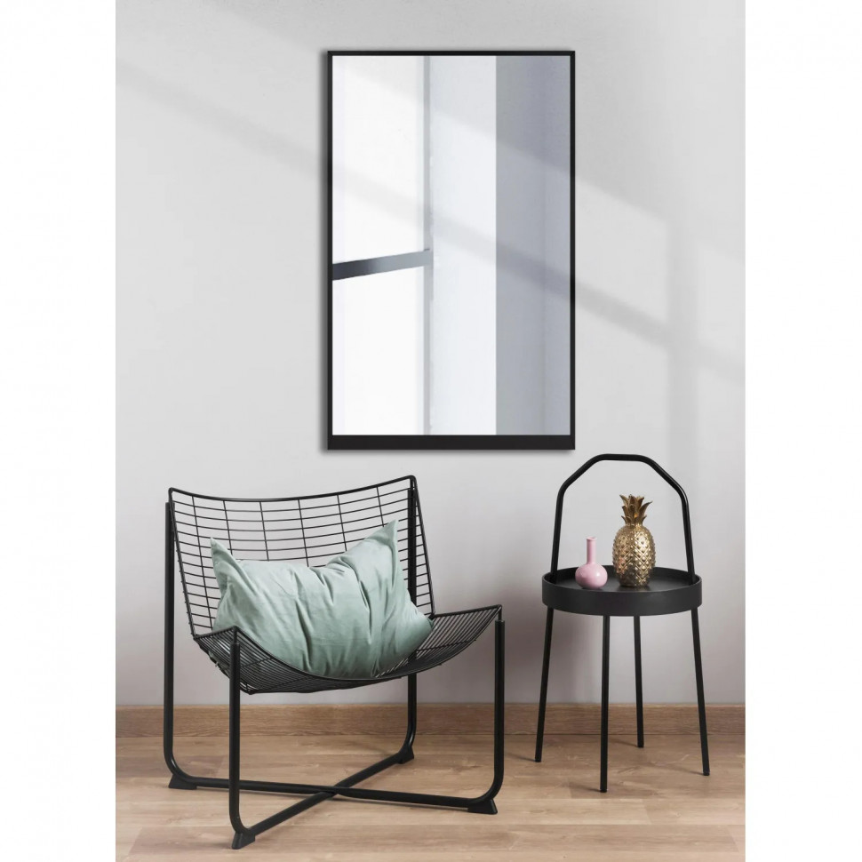 Зеркало KD_настенное Глассвальд-8 (500х10х807) зеркало/металл черный