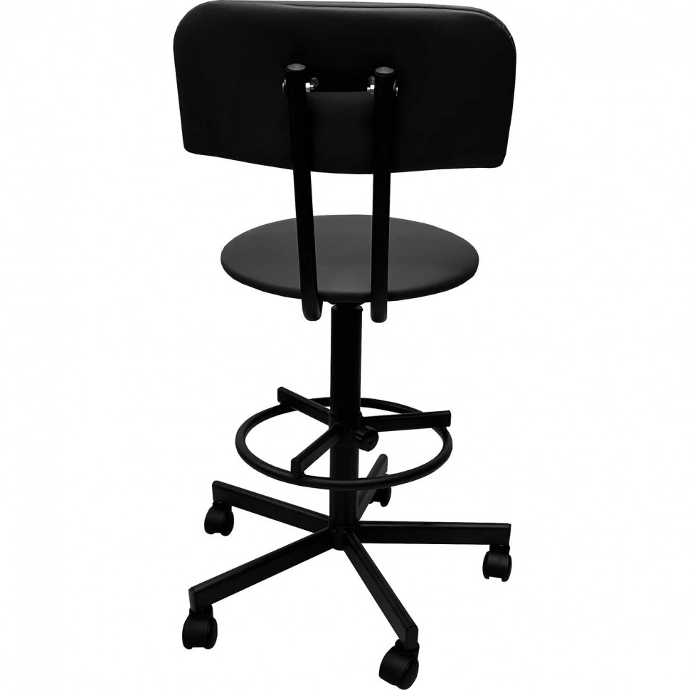 Стул лабораторный РС01.00.37/РС12 (РС37/12 сп.моб-201-01-01) к/з черн,к.чер