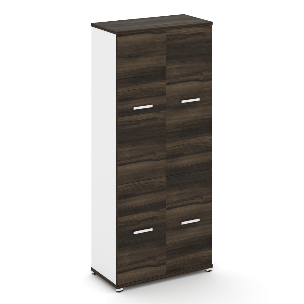 Concept Шкаф 1 широкая секция, 5 ниш CN.STS-512 W Дуб Мали/Белый Бриллиант/Металл Белый 836*420*1922