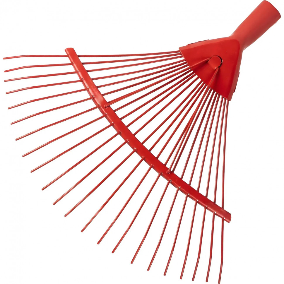 Грабли веерные проволочные порошковая окр. 18зуб с черенком_111241Ч