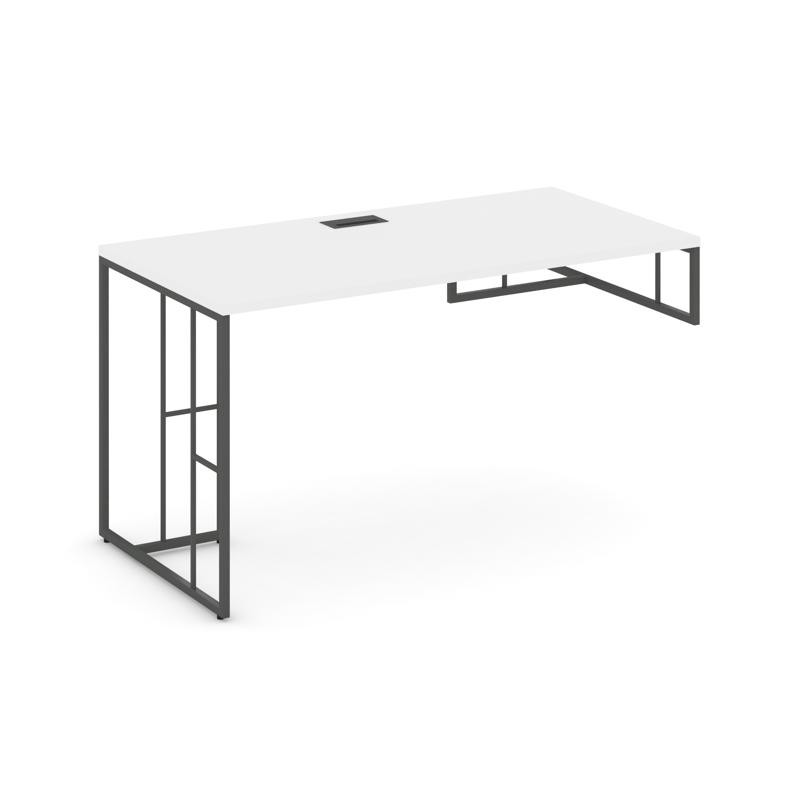 Rift Стол письменный для опорной тумбы правый RF.SPOT-013 (R) Белый Бриллиант/Металл Антрацит 1380*7