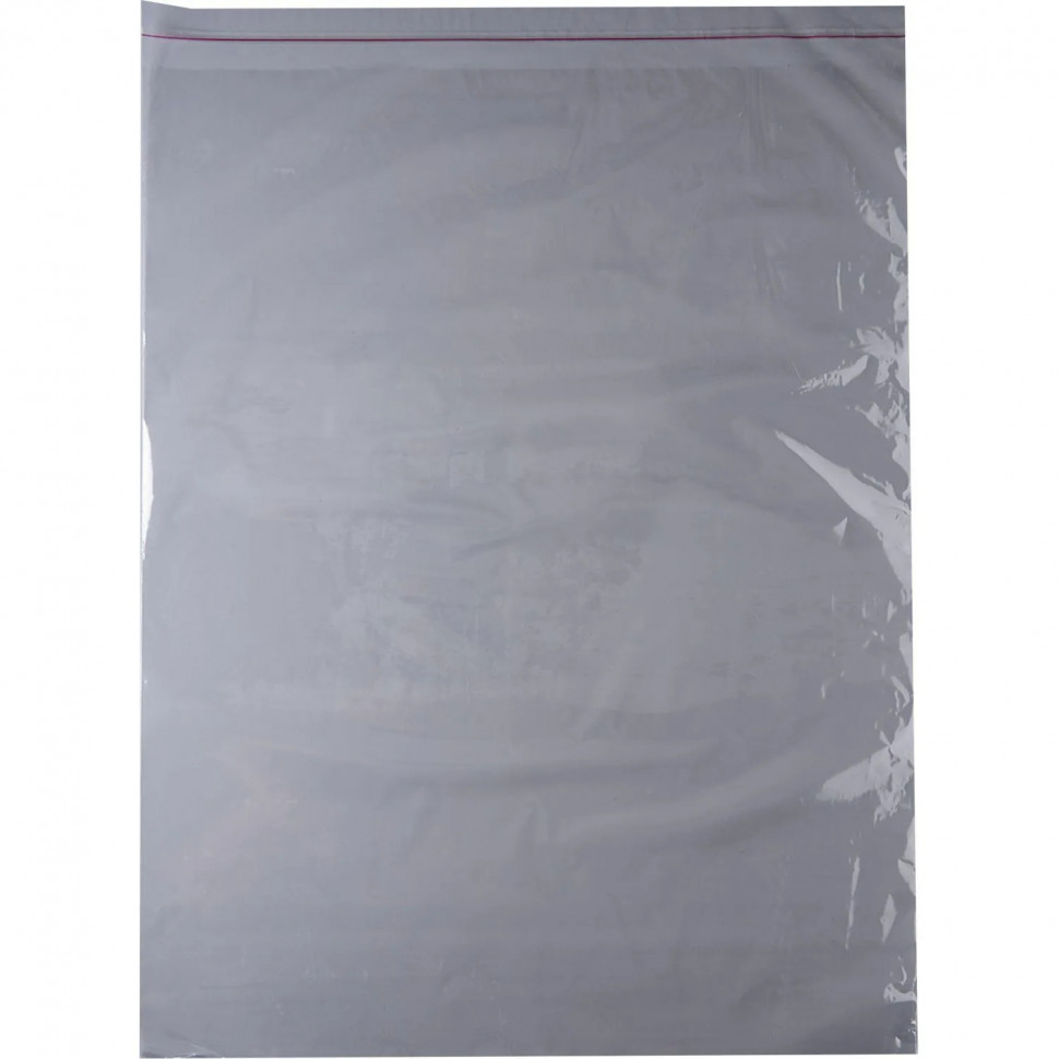 Пакет фасовочный ПП 60х70+5см с клеевым клапаном 30 мкм 100 шт/уп