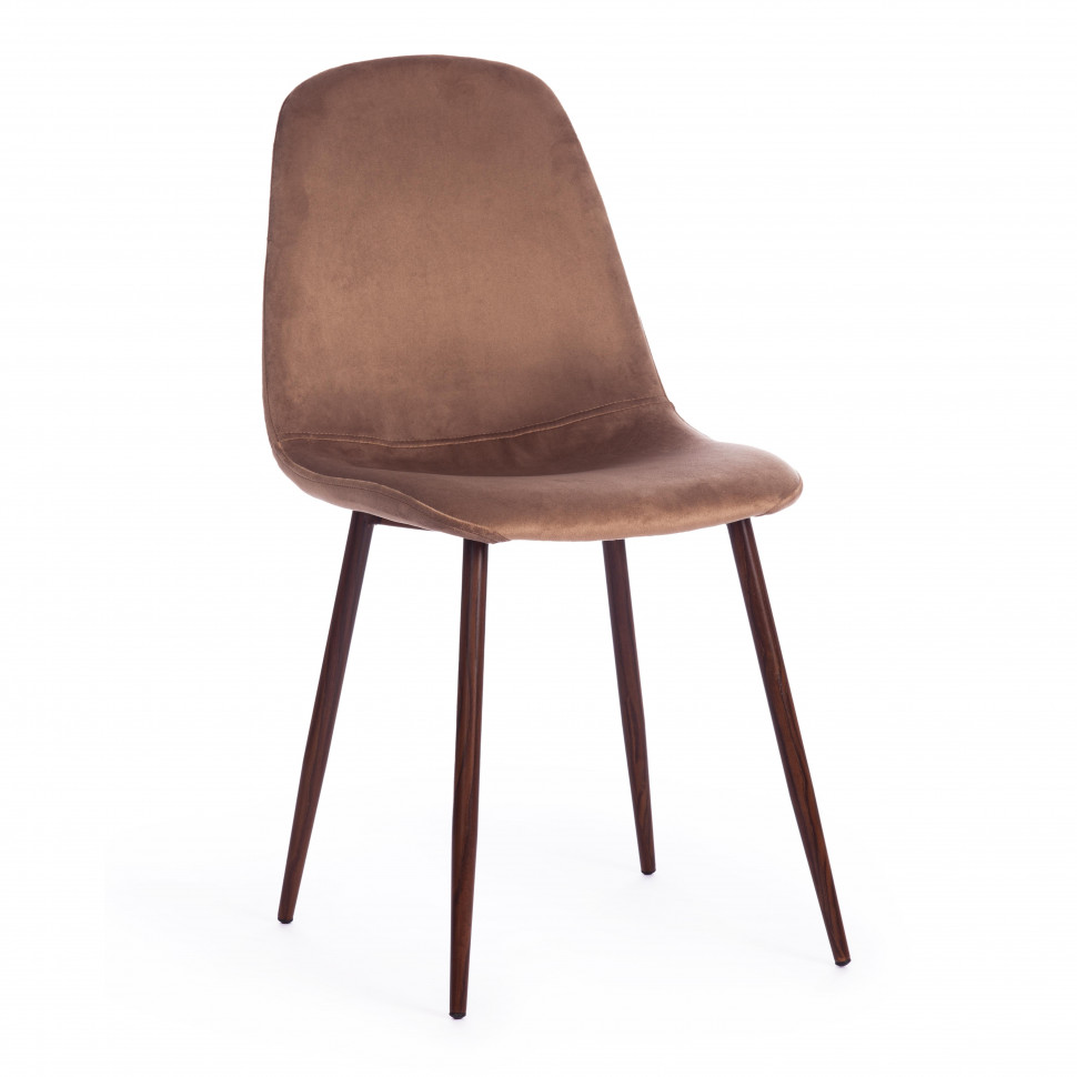 Стул BREEZE (mod. 4724) Велюр/металл , 44 х 53 х 87 см, Brown (коричневый) HLR11 / орех