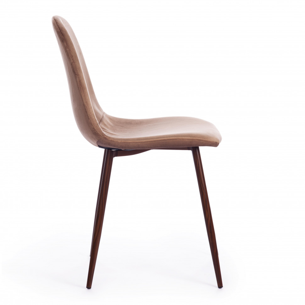 Стул BREEZE (mod. 4724) Велюр/металл , 44 х 53 х 87 см, Brown (коричневый) HLR11 / орех