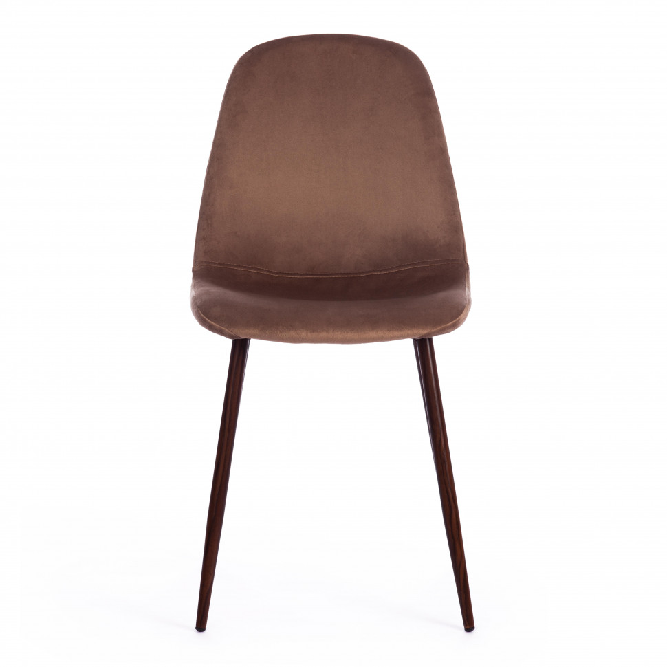 Стул BREEZE (mod. 4724) Велюр/металл , 44 х 53 х 87 см, Brown (коричневый) HLR11 / орех