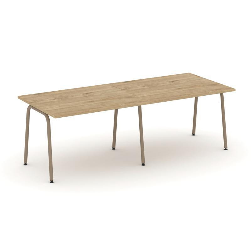 Estetica Стол переговорный ES.PRG-2.2-K Тиквуд Светлый/Металл Латте 2360*980*750 Estetica Стол переговорный ES.PRG-2.2-K Тиквуд Светлый/Металл Латте 2360*980*750