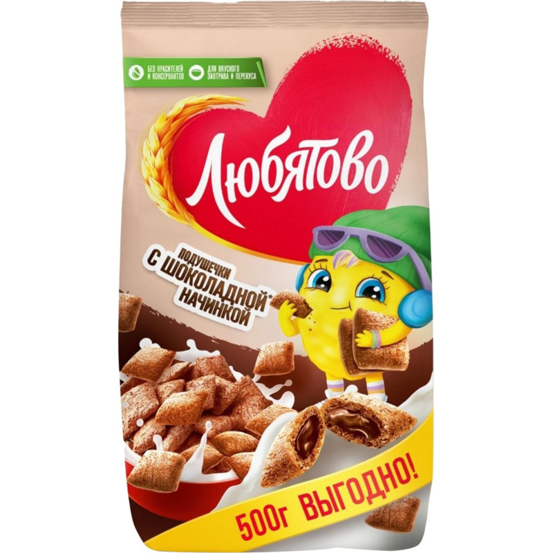 Подушечки Любятово с шок. нач., 500г