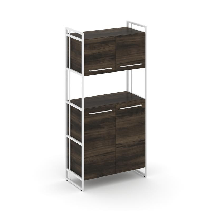 Rift Шкаф 4 ниши широкий RF.SS-42 Дуб Мали/Металл Белый/Белый Ручки 798*396*1648