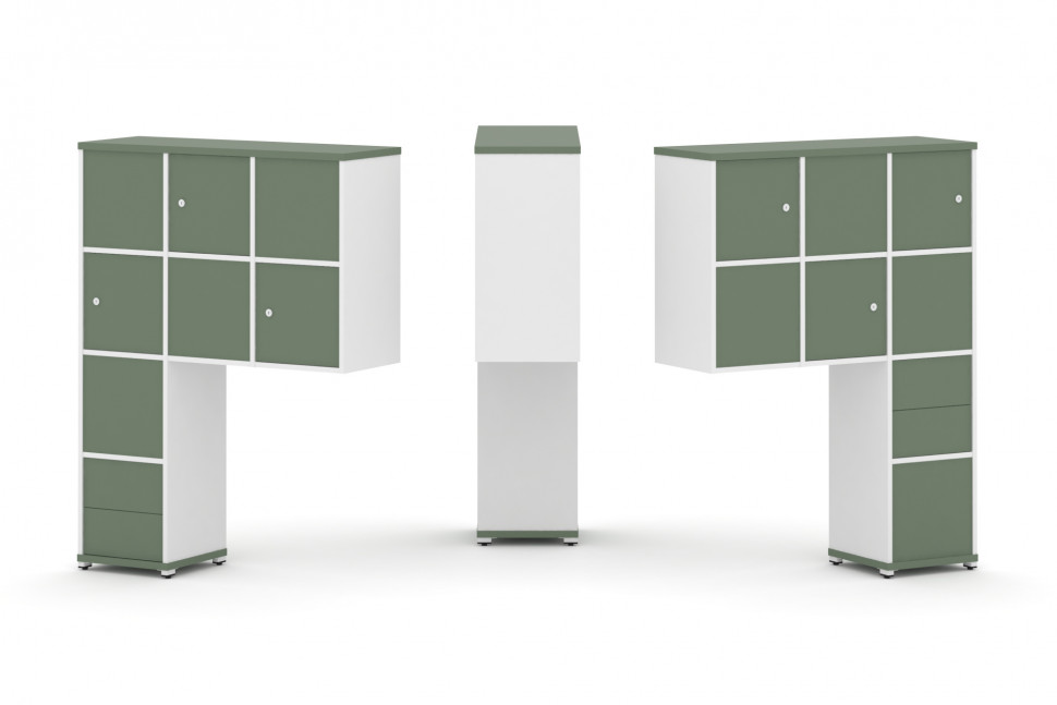 Concept Надставка высокая CN.DNV-004 Кобо/Белый Бриллиант/Металл Белый 1099*350*1486