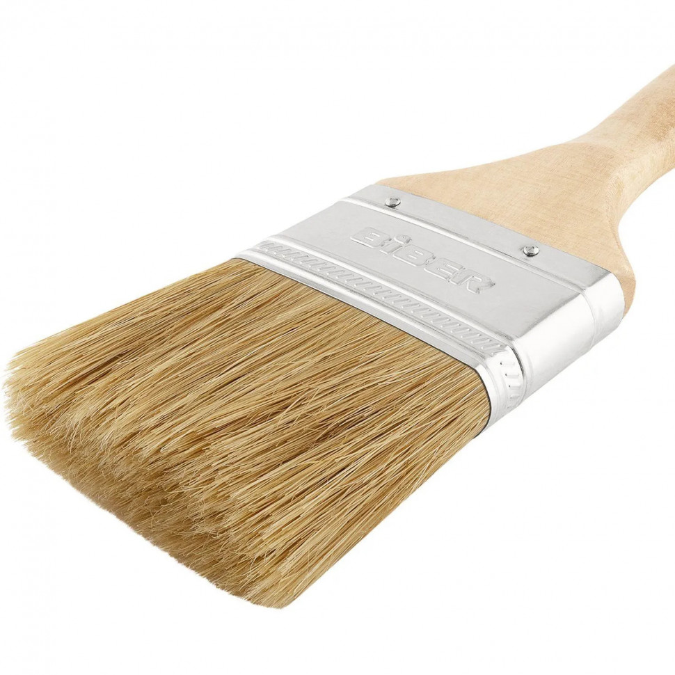 Кисть флейцевая БИБЕР 31134 Суприм натуральная щетина, 50 мм СПб