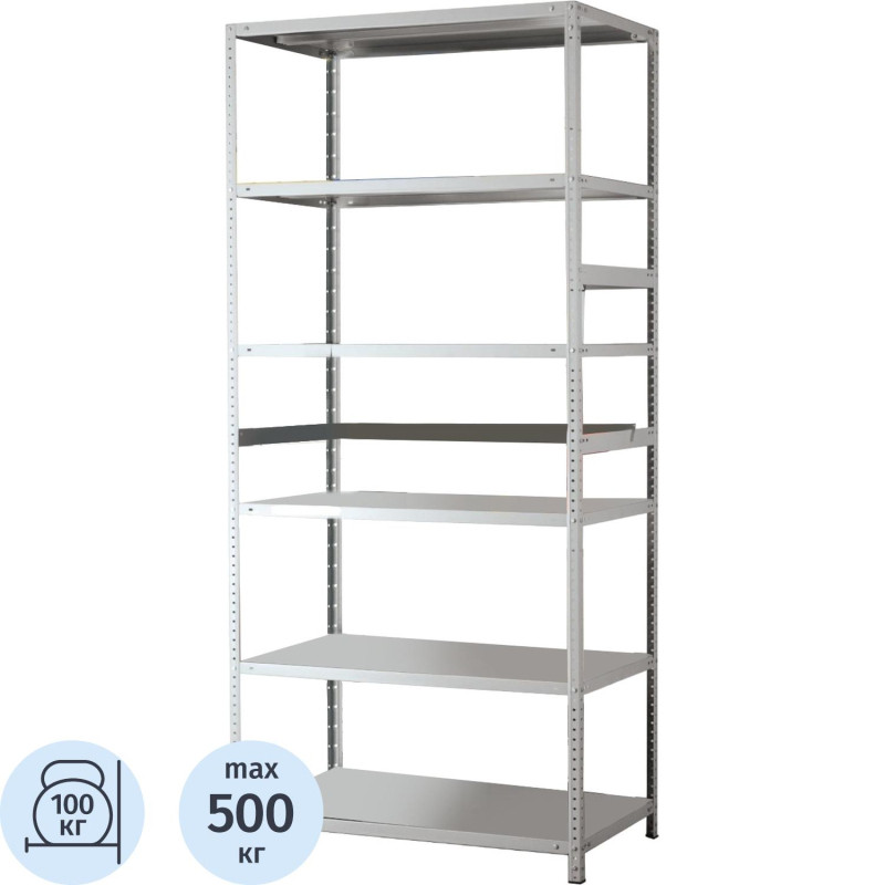 Стеллаж металлический 0MX_ MS Standart 220/100x50/6 полок
