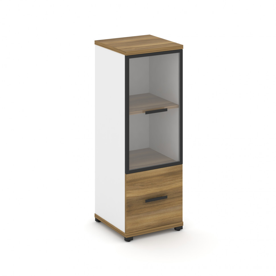 Concept Шкаф 1 узкая секция, 3 ниши CN.STU-312 RPB B Сандал Янтарный/Белый Бриллиант/Металл Черный/П