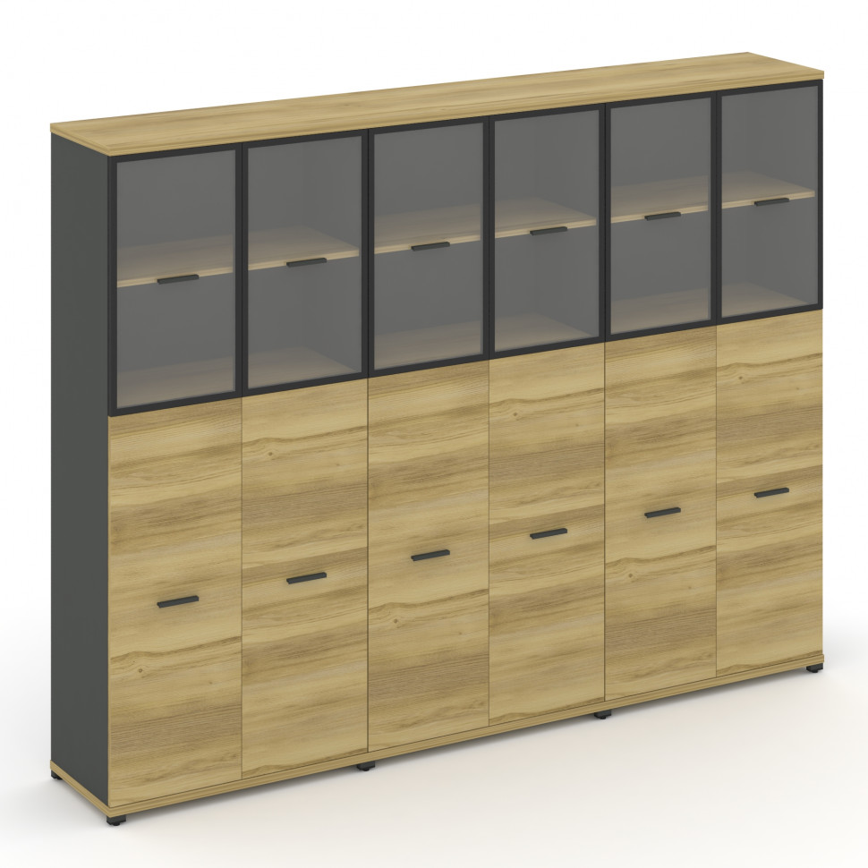 Concept Шкаф 3 широкие секции, 5 ниш CN.STS-535 RPB A Дуб Винченцо/Антрацит/Металл Антрацит/Прозрачн Concept Шкаф 3 широкие секции, 5 ниш CN.STS-535 RPB A Дуб Винченцо/Антрацит/Металл Антрацит/Прозрачн