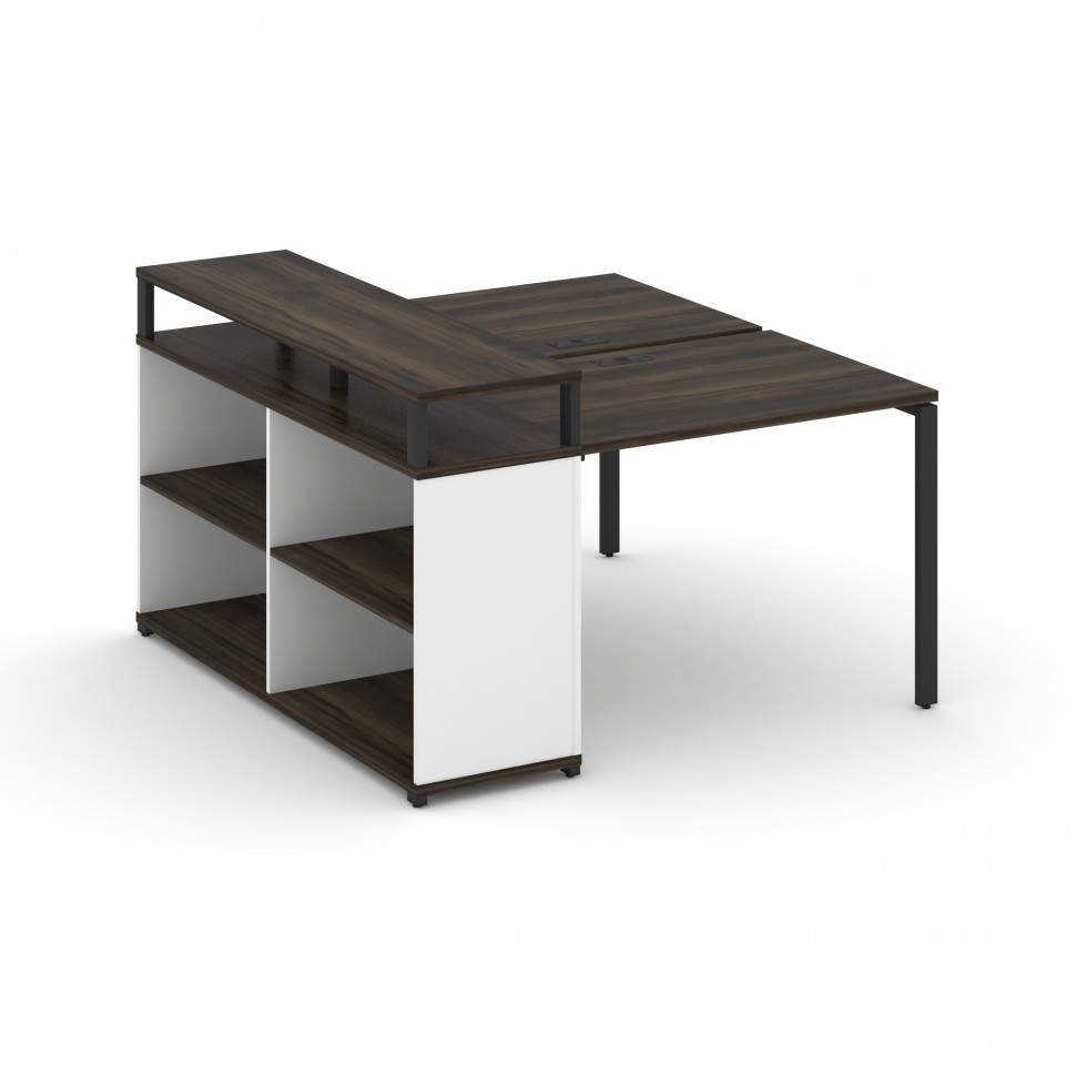 Concept Рабочая станция с опорным стеллажом с верх. горизонтом  CN.DRS-205 Дуб Мали/Белый Бриллиант/