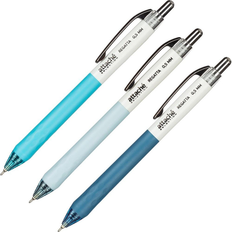 Ручка шариковая автомат. Attache Selection Regatta,син,масл,манж,асс