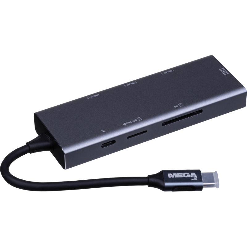 Разветвитель USB ProMega Jet HS002 USBх3/HDMIх1/microSDx1/TFcardx1/Серый