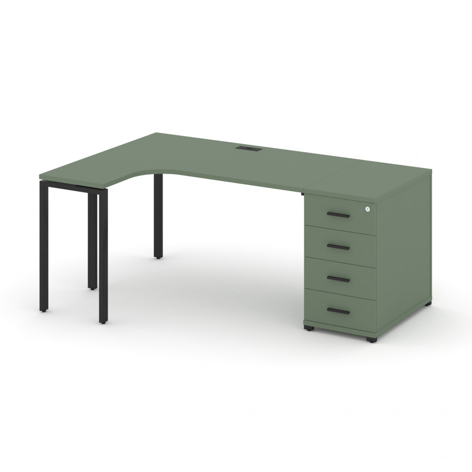 Concept Стол эргономичный CN.SA-401(L) B Кобо/Металл Черный 1800*1180*750 Concept Стол эргономичный CN.SA-401(L) B Кобо/Металл Черный 1800*1180*750