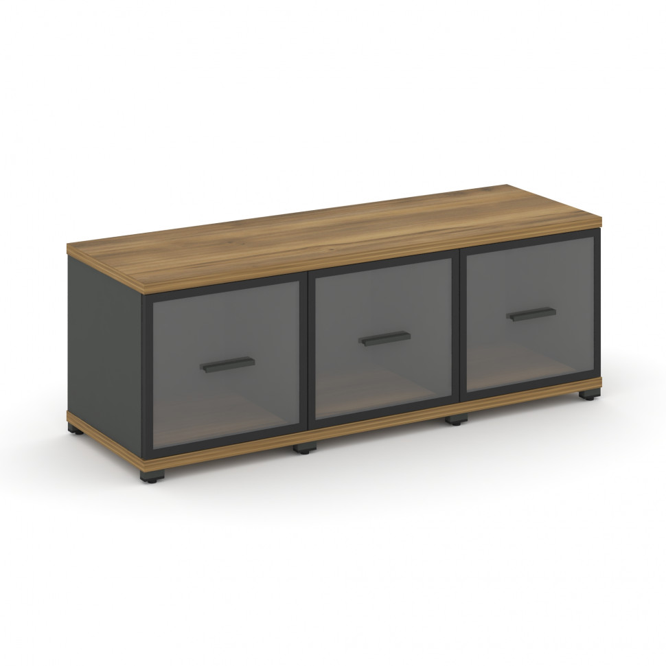 Concept Шкаф 3 узкие секции, 1 ниша CN.STU-133 RPB A Сандал Янтарный/Антрацит/Металл Антрацит/Прозра