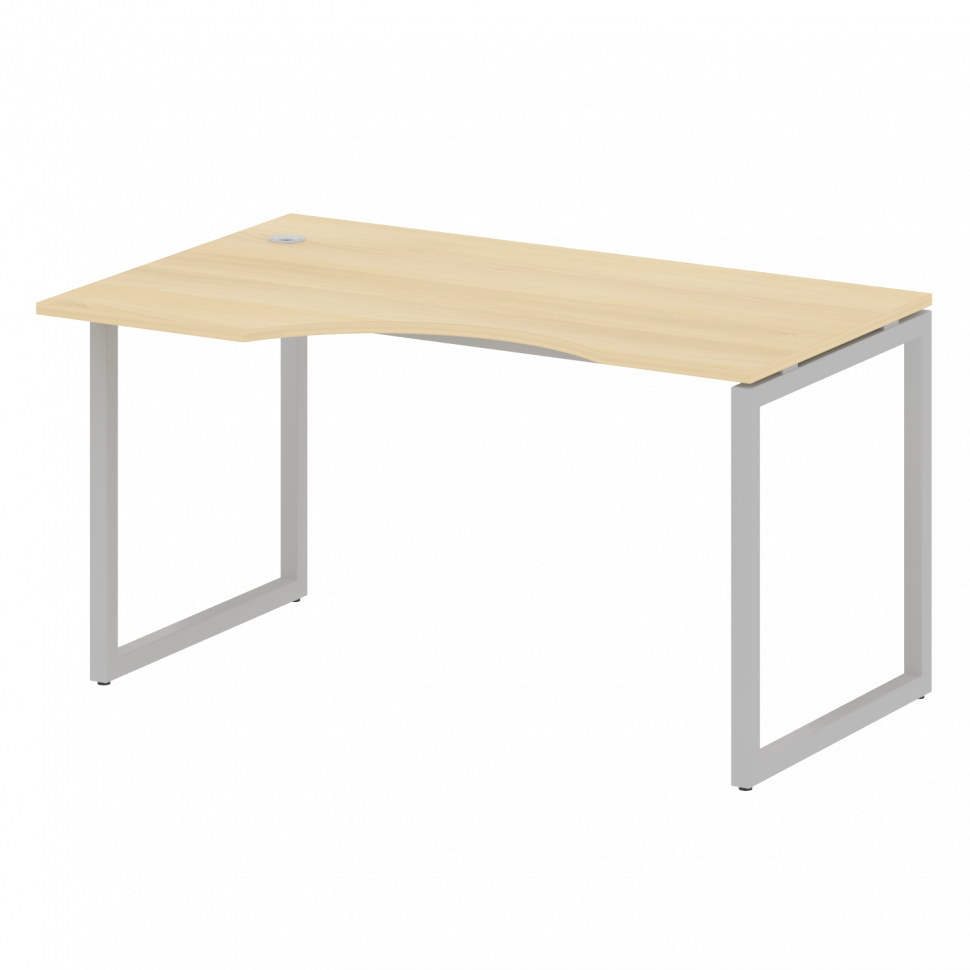 Metal System Quattro Стол криволинейный левый на О-образном м/к 40БО.СА-2 (L) Акация Лорка/Металл Се