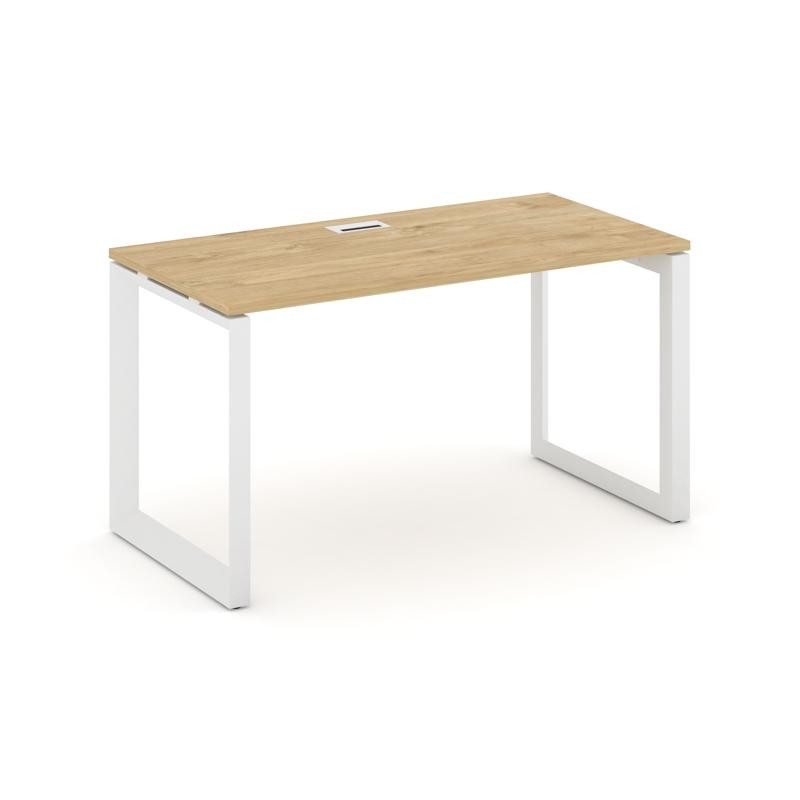 Style Project Стол письменный SN-59O.SP-002 Тиквуд Светлый/Металл Белый/Белый Заглушка 1180*600*750