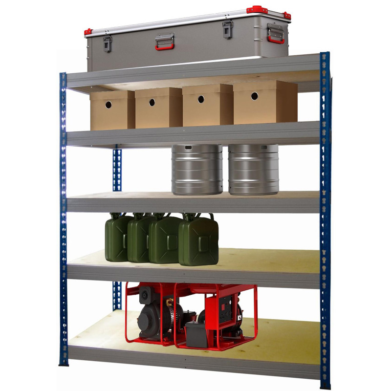 Стеллаж металлический 0MX_MZ_МКФ15615-2.0   груз. 5 полок 1525х610х2000