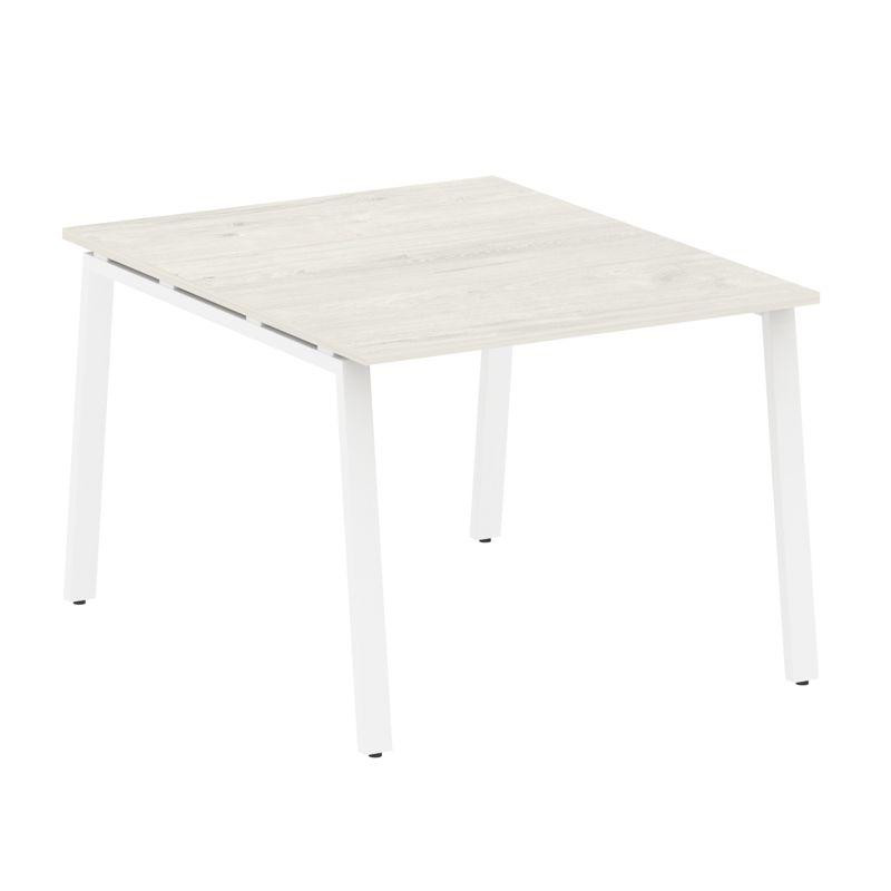 Metal System Переговорный стол (1 столешница) на А-образном м/к БА.ПРГ-1.1 Дуб Наварра/Металл Белый