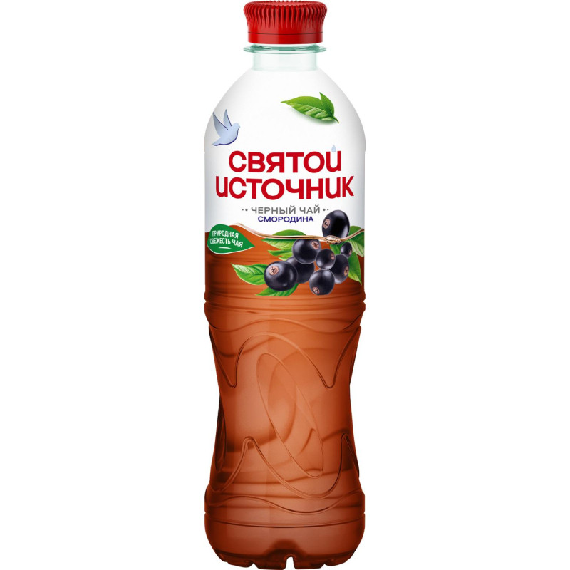 Чай холодный Святой Источник чёрный, чёрная смородина 0,5л