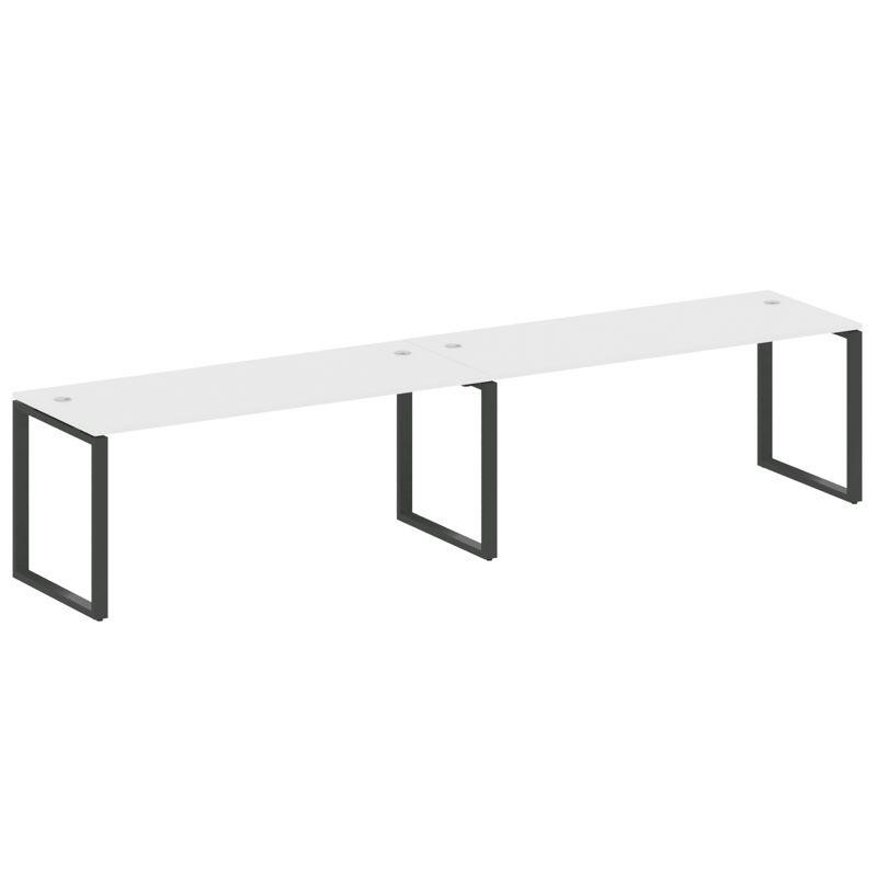 Metal System Рабочая станция на 2 места на О-образном м/к БО.СМ-2.5 Белый/Металл Антрацит 3600*720*7 Metal System Рабочая станция на 2 места на О-образном м/к БО.СМ-2.5 Белый/Металл Антрацит 3600*720*7