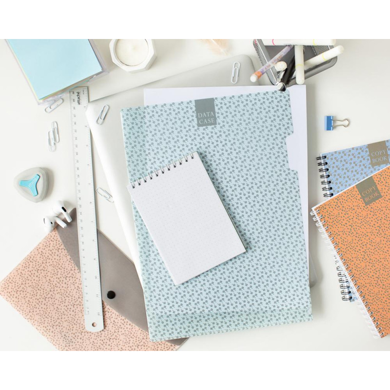 Блокнот А6,60л,точка,греб.верхн,обл.глянц.лам. Attache Fleur Коралл