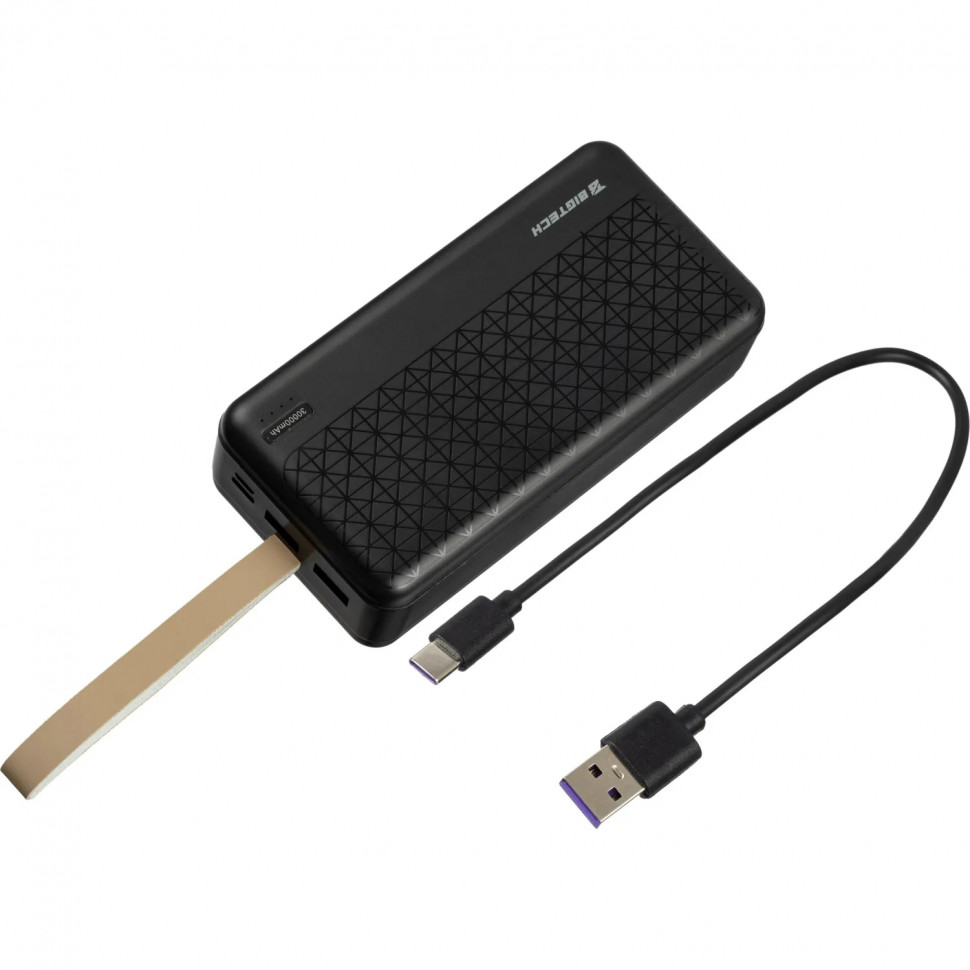 Внешний аккумулятор BigTech (BT-PB-30-BL-5) 30000 mAh черный
