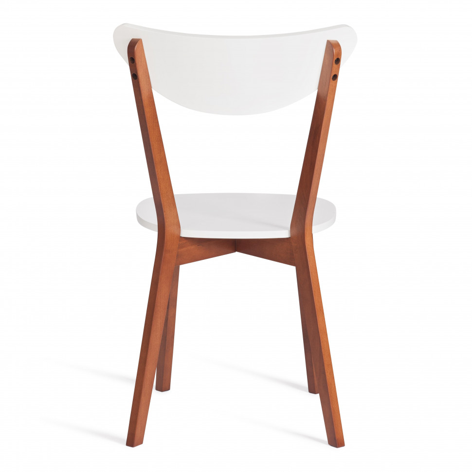 Стул жесткое сиденье MAXI (Макси) / 1 шт. в упаковке каркас бук, сиденье, спинка - мдф, 86 х 48.5 х 54.5 см, Белый + Коричневый