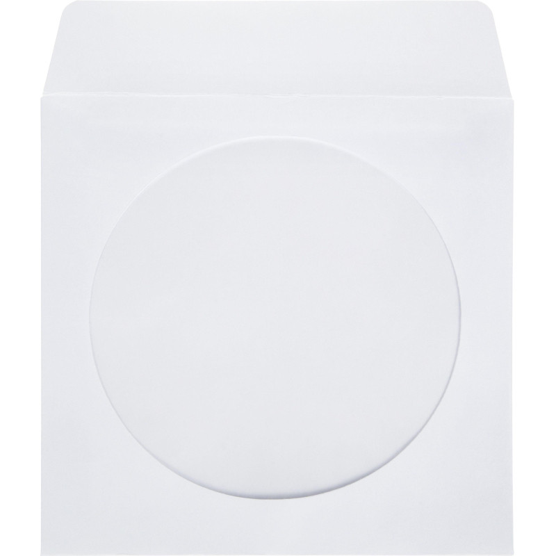 Конверт Белый CD декстрин 125х125 окно d100мм 25шт/уп/4573