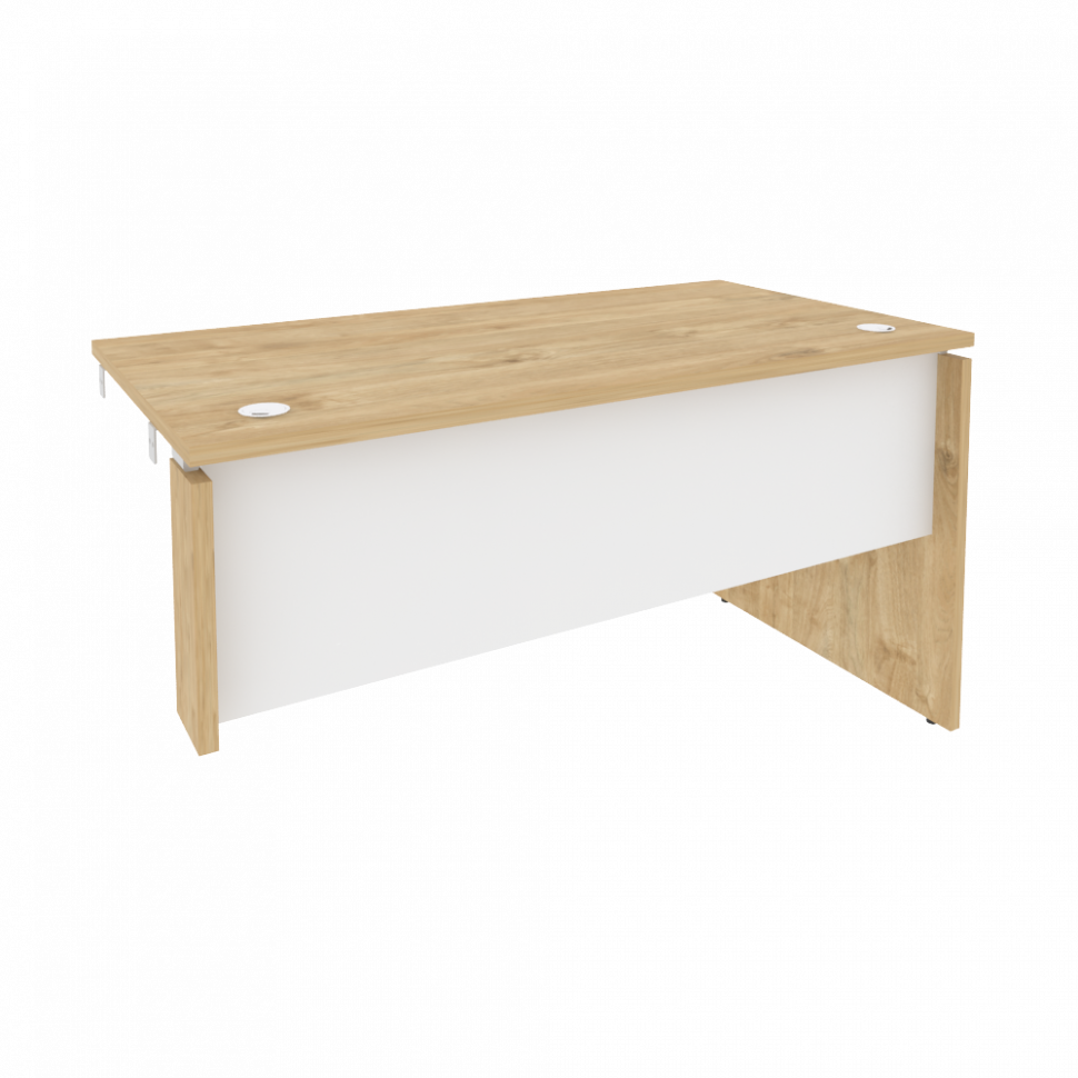 Onix Стол-приставка правый к опорным элементам O.SPR-3.7 (R) Тиквуд Светлый/Белый Бриллиант 1380*720