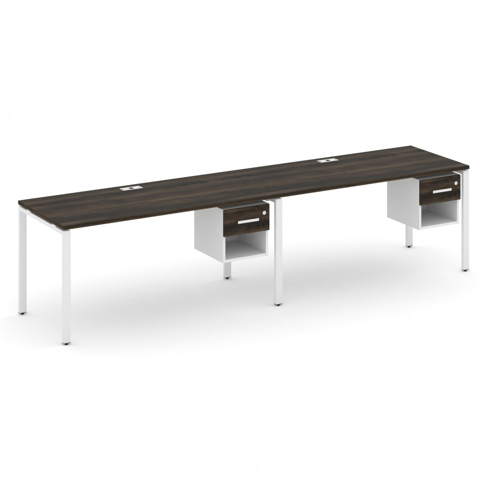 Concept Рабочая станция односторонняя с подвес. тумбами 2 места CN.ORS-120 W Дуб Мали/Белый Бриллиан