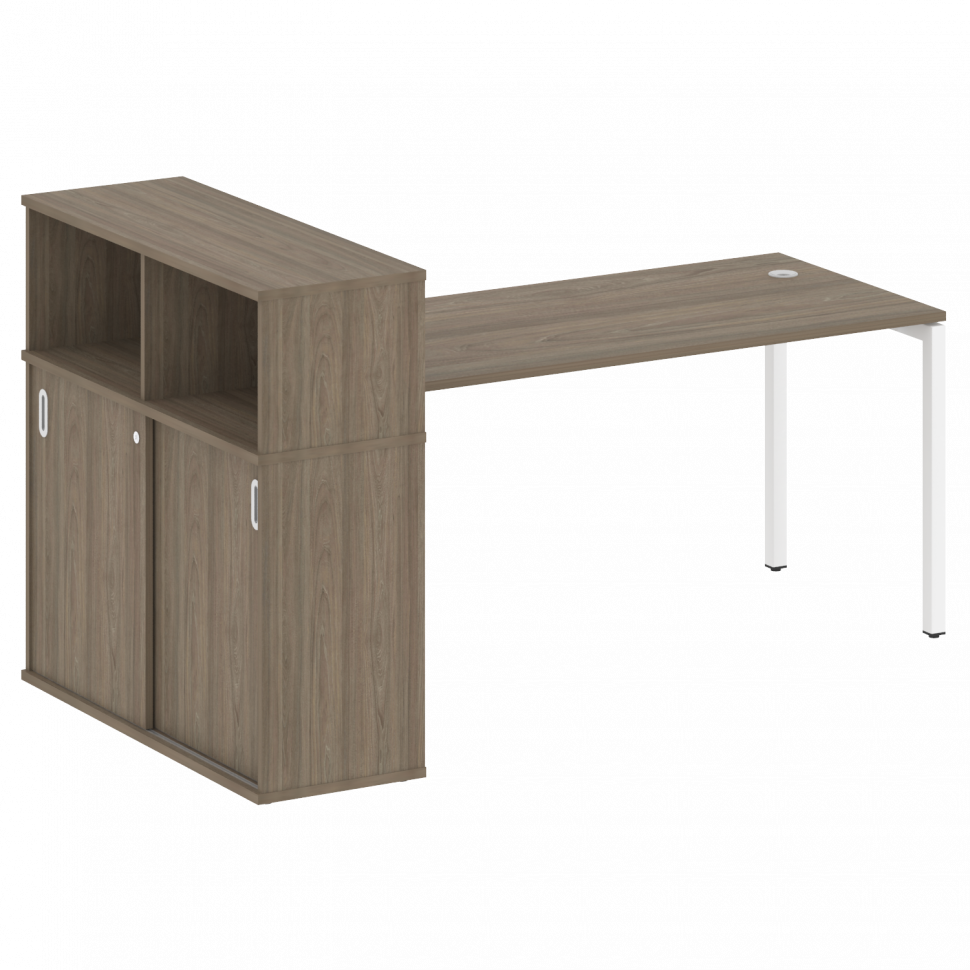 Metal System Quattro Стол письменный с шкафом-купе на П-образном м/к 40БП.РС-СШК-3.4 Т Вяз Благородн Metal System Quattro Стол письменный с шкафом-купе на П-образном м/к 40БП.РС-СШК-3.4 Т Вяз Благородн