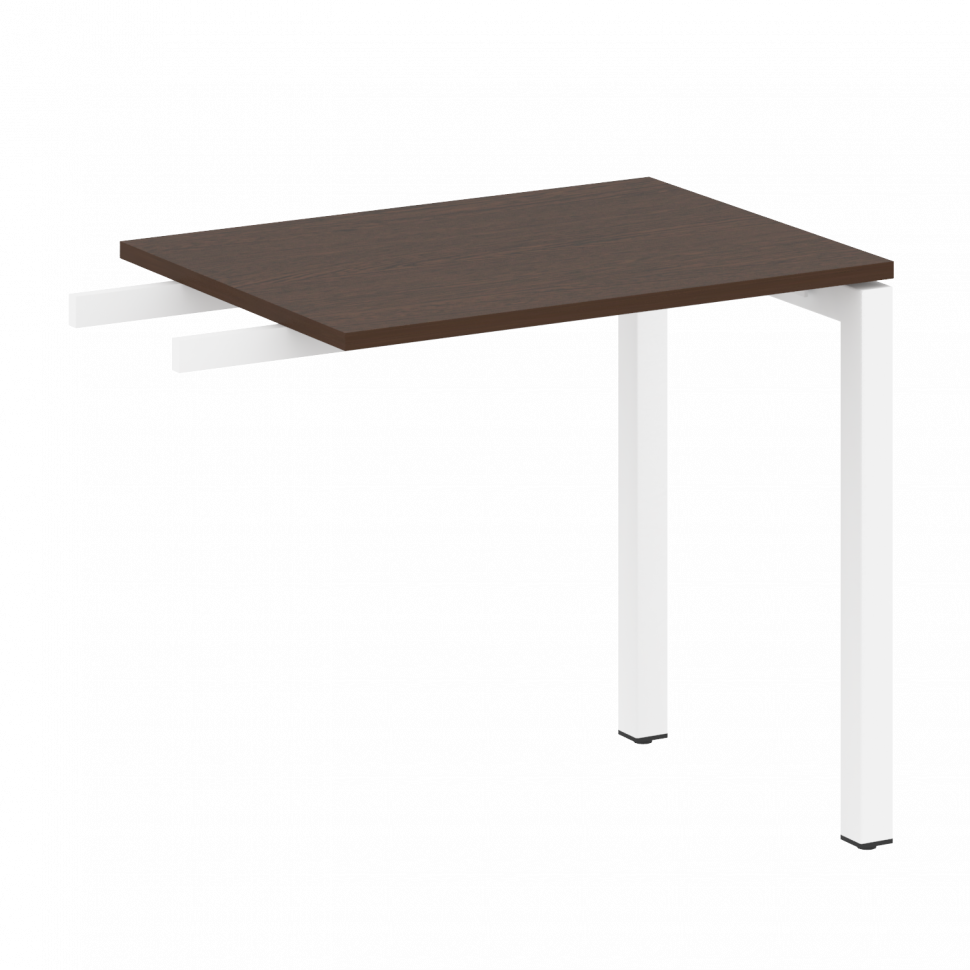 Metal System Quattro Приставной элемент на П-образном м/к 50БП.ПР-2 Венге Цаво/Металл Белый 800*600*