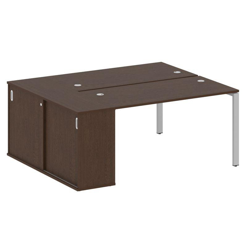 Metal System Рабочая станция с шкафом-купе на П-образном м/к БП.РС-СШК-1.3 Т Венге Цаво/Металл Серый Metal System Рабочая станция с шкафом-купе на П-образном м/к БП.РС-СШК-1.3 Т Венге Цаво/Металл Серый