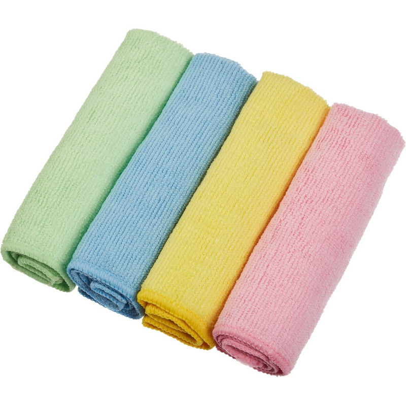 Салфетки хозяйственные микрофибра PACLAN DeLUXE универс цветн 30х30см 4 шт