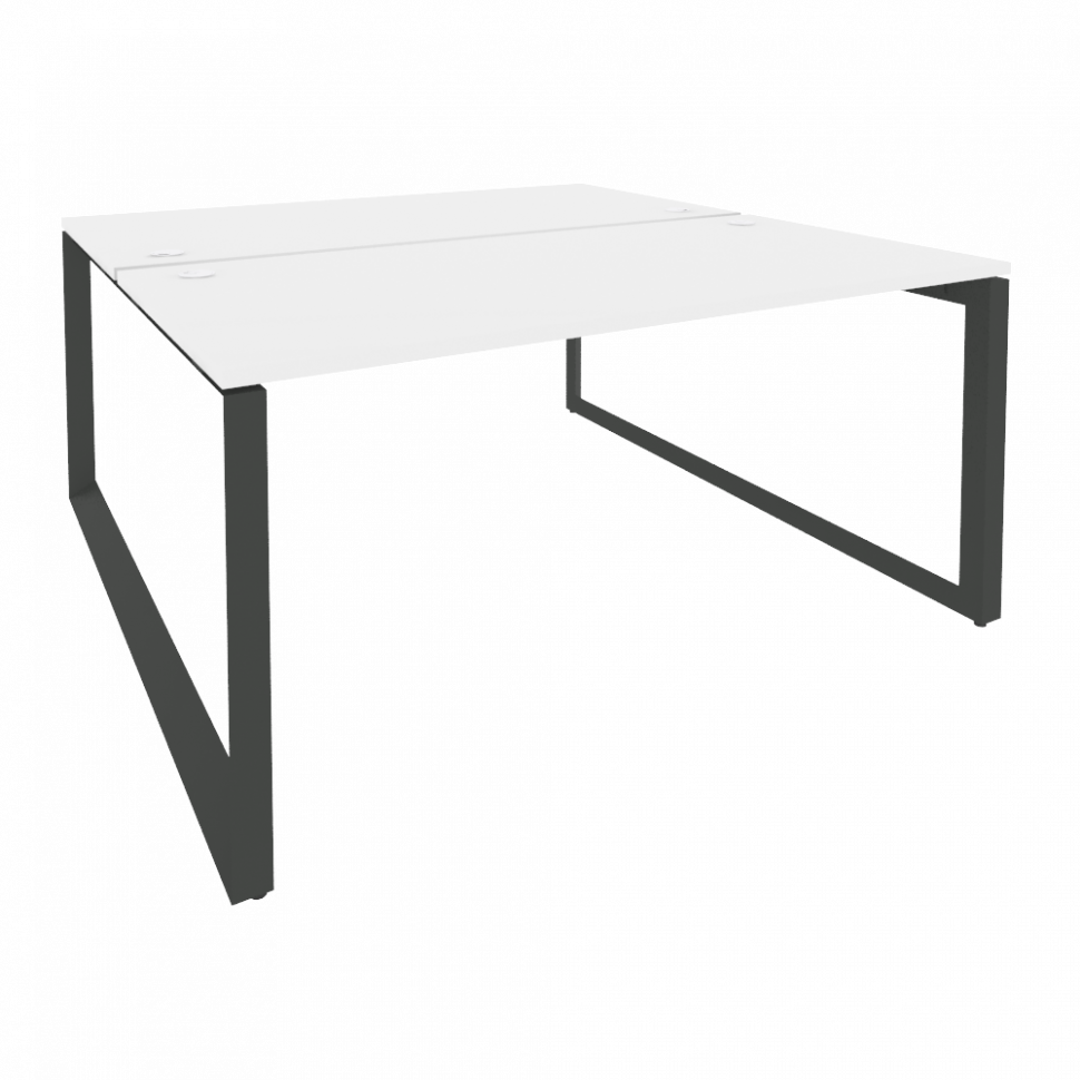 Onix Рабочая станция на О-образном м/к O.MO-D.RS-2.4.8 Белый Бриллиант/Металл Антрацит 1580*1635*750