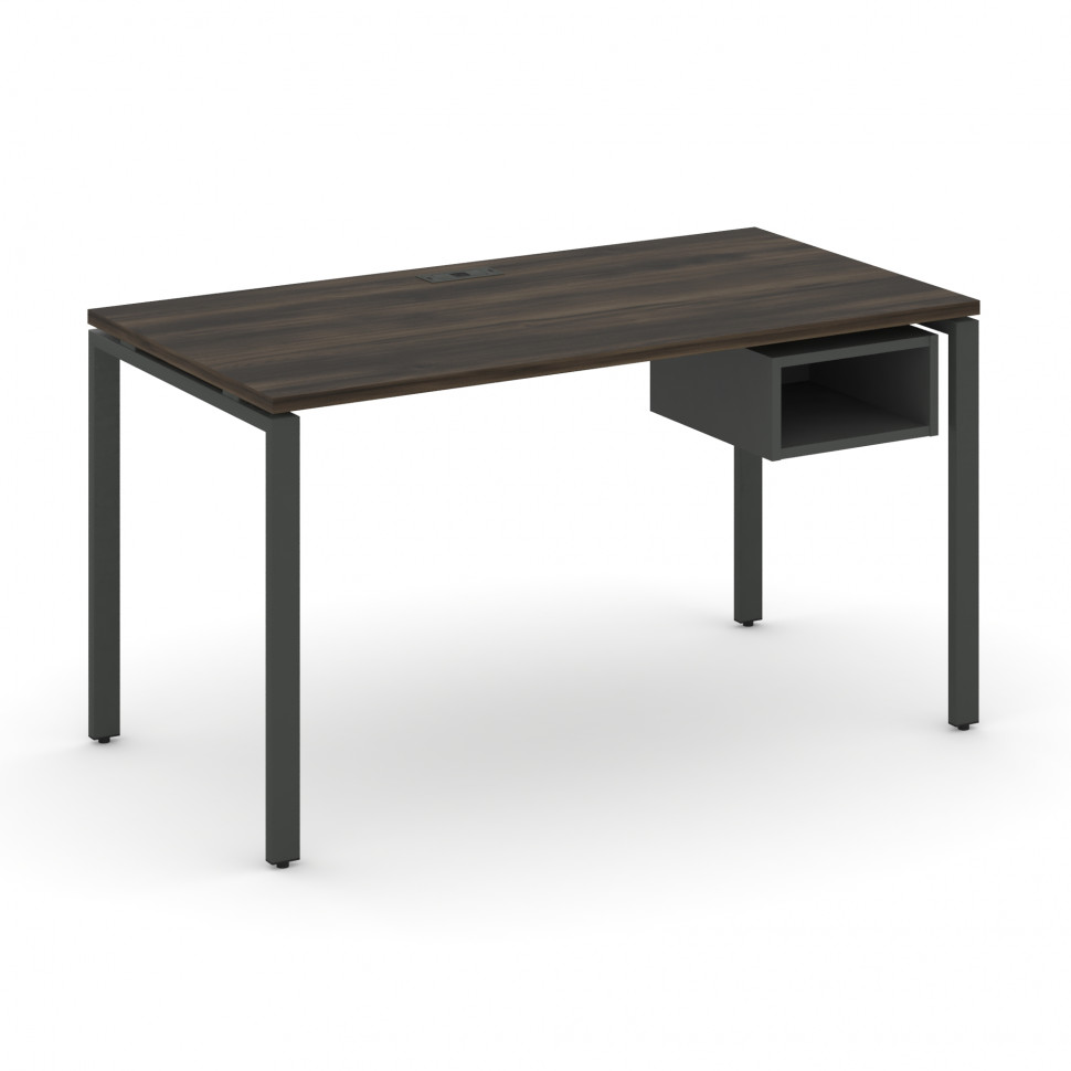 Concept Стол рабочий с подвесной тумбой с 1 открытой нишей CN.SP-103 Дуб Мали/Антрацит/Металл Антрац