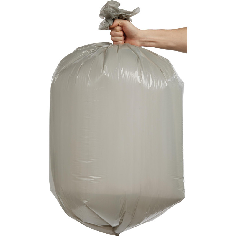 Мешки для мусора ПВД+добавка 120л 35мкм 10шт/рул серые 70х110см