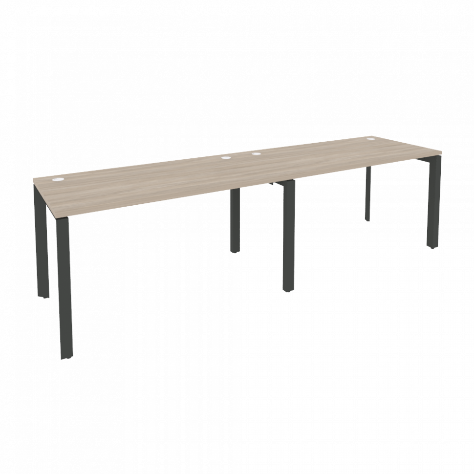 Onix Рабочая станция на П-образном м/к O.MP-RS-2.3.7 Дуб Аттик/Металл Антрацит 2760*720*750