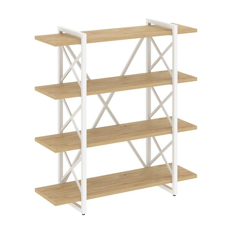 Loft Стеллаж на рег. опорах-4 полки VR.L-MST.O-4.8V Тиквуд Светлый/Металл Белый 1200*400*1280